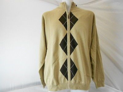 NEW SCOTTISH WIND GOLF MENS LS ARGYLE LOGO GOLF SWEATER CAMELTON 2XL