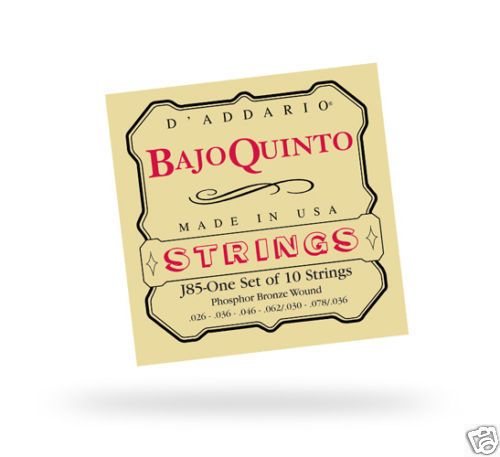 addario J85 Bajo Quinto Phosphor Bronze Wound Strings ,BajoQuinto