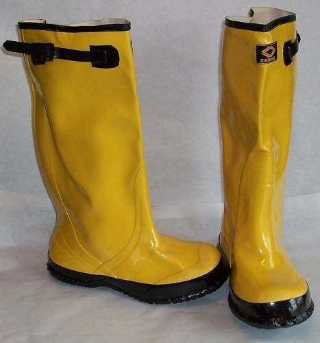 MENS RUBBER OVER SHOE SLUSH BOOTS Diamond YELLOW new