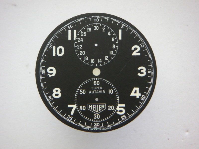 Rare Original HEUER Super Autavia Dashboard Dial NOS