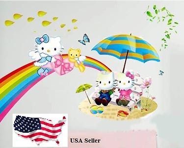 KITTY wall sticker Vinyl Decal Decor Removable Nursery Kids Art Baby