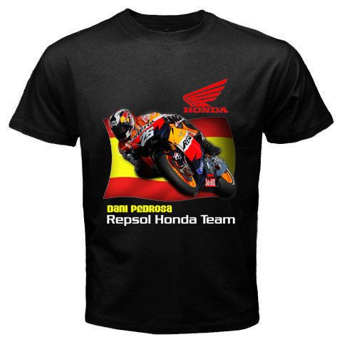 DANI PEDROSA Repsol Honda Moto GP Rider Mens Black T shirt Size S 3XL
