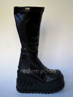 Demonia HUGE 4.75 Platform Monster Stretch Stompy Cyber Club Boots 10