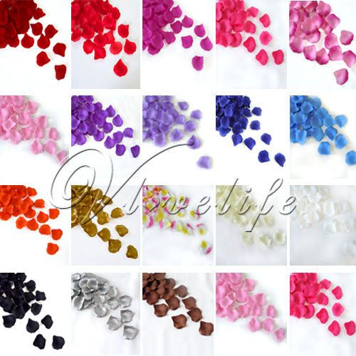 500PCS Silk Rose Petals Wedding Flower Favors Supply Decoration Party