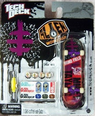 ALIEN WORKSHOP Tech Deck 96 mm Fingerboard MIND FIELD Purple Trucks