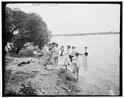 Waders,parks,children playing,water,Belle Isle Park,Detroit,Michigan