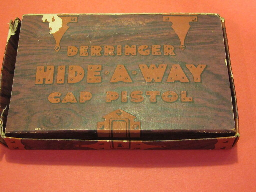 1950s Hide a way derringer cap pistol by Jak Pak box only