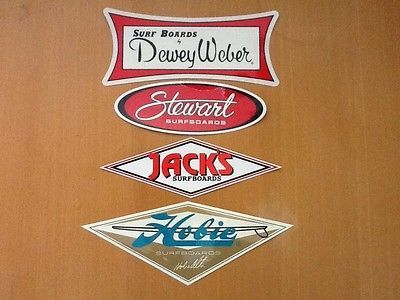 sticker vintage style Jumbo surfing Hobie, Stewart, Dewey Weber, Jacks