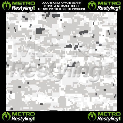 Digital Snow Camouflage Vinyl Decal Wrap Sheet 60x48