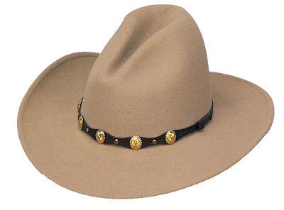 CRUSHABLE COWBOY GUS HAT Tan Wool FELT   M   Made in the USA