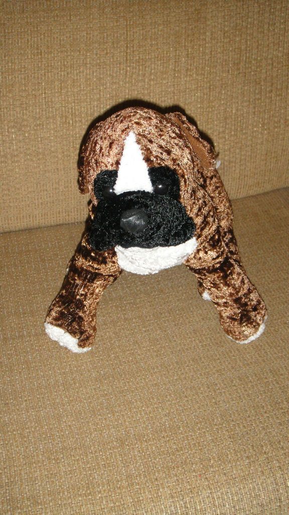 Good Stuff Brown White Black Boxer Mix Puppy Dog Stuffed Animal Plush