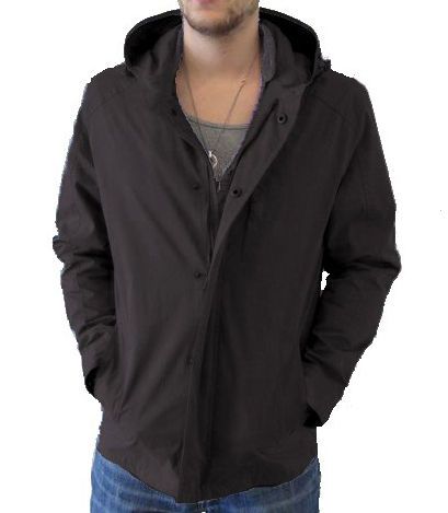 New Dockers Mens Hooded Full Zip Jacket/Windbre aker Black