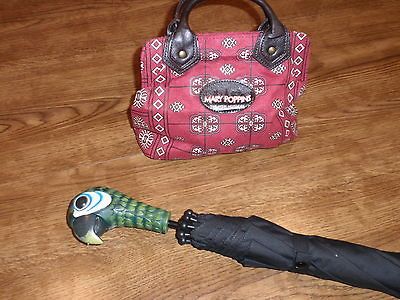 Disney Mary Poppins The Broadway Musical Parrot Umbrella & Carpet Bag