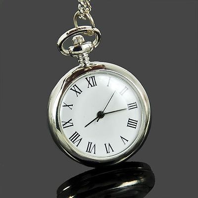 Collecttion Silver Nurse Doctor Women Lady Necklace Quartz Pocket