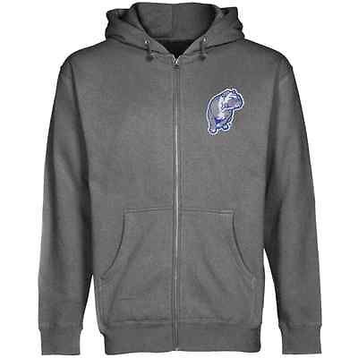 Drake Bulldogs Gunmetal Logo Applique Midweight Full Zip Hoodie