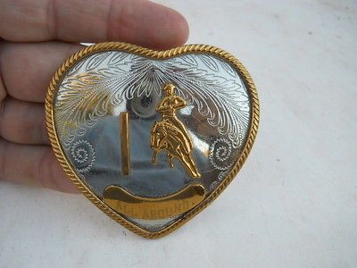 1983 Ladies Cowgirl Heart Shaped Rodeo Sport Pole Bending Western Belt