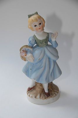 CREATION REPUBLIC CHINA PORCELAIN BISQUE FIGURINE GIRL VICTORIAN