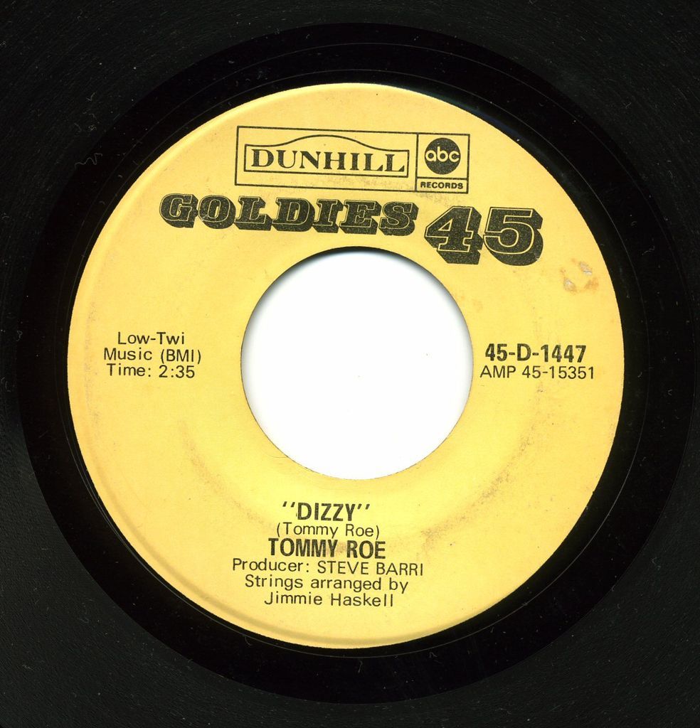 TOMMY ROE, DIZZY/HOORAY FOR HAZEL, BAK 2 BAK HITS REISSUE