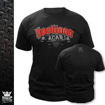 Shirt HOOLIGAN ACAB. Ideal for Gym,Training,M MA Fighters,Sport