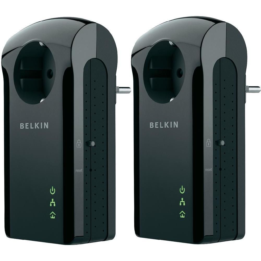 Belkin Surf Powerline AV+ DUAL PACK 200Mpbs F5D4079 pass through