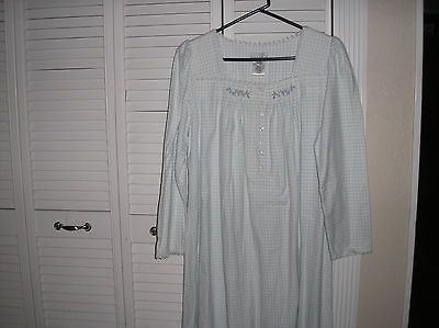 CELESTIAL DREAMS by KOMAR~ Blue Cotton Flanel Nightgown, Sz. M.