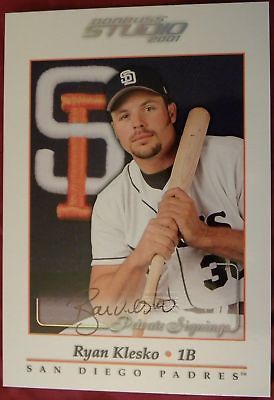 San Diego Padres Ryan Klesko 2001 Studio Private Signings Auto Jumbo