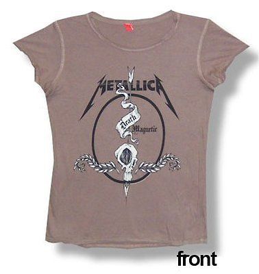 METALLICA   ARROW SKULL RAW EDGE DEATH MAGNETIC T SHIRT   NEW WOMENS