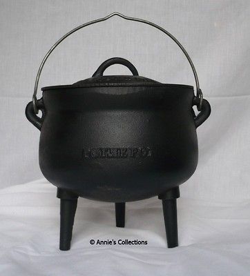 Cast iron 3 QT Bean Pot Potjie pot Dutch oven Survival Cookware