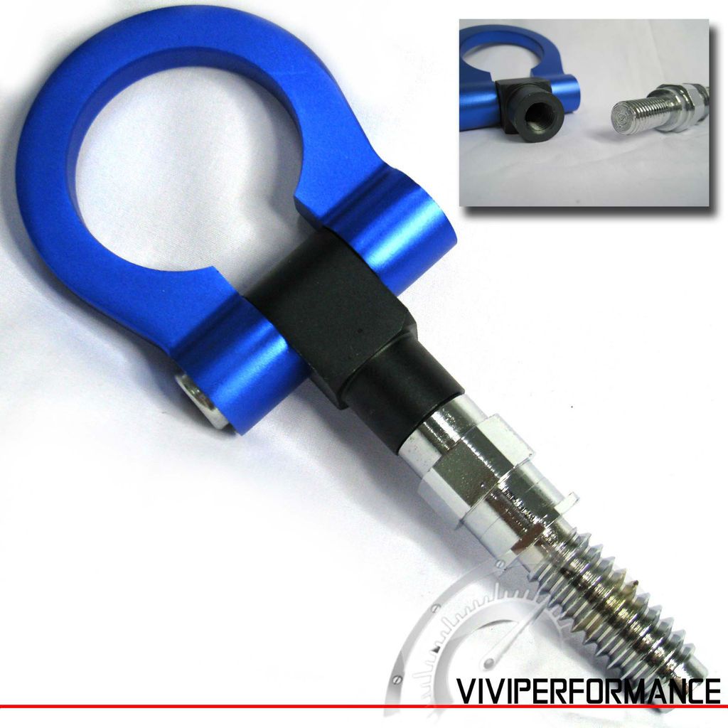 BUMPER EURO STYLE CNC BLUE TOW HOOK BMW E30 E32 E40 E46 E60 E92 F30