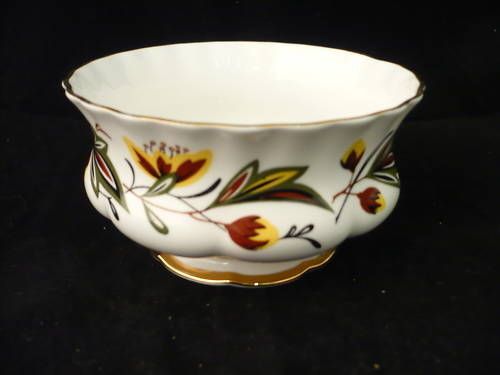 DORCHESTER  YELLOW/BROWN FLORAL  11cm SUGAR BOWL