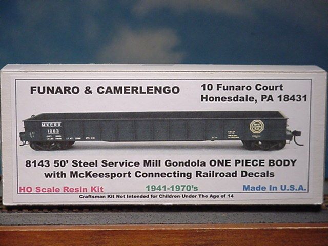 Funaro HO McKeesport Connecting 50 Steel service Mill Gondola 8143