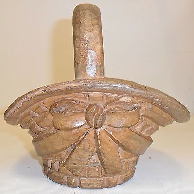 CARVED WOOD BASKET PAPER MACHE MOLD