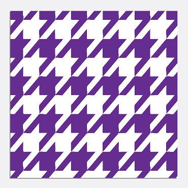 HOUNDSTOOTH PATTERN Purple & White Vinyl Decals 3 Sheets 12x12 CRAFT