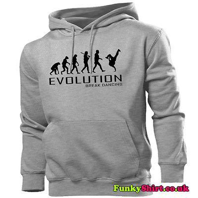 BREAK DANCING APE TO EVOLUTION HOODIE HOODY MENS WOMENS BOYS DANCE HIP