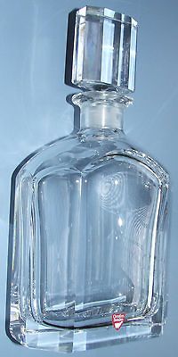 GORGEOUS SIGNED ORREFORS SWEDEN THICK HEAVY CRYSTAL ART DECO DECANTER