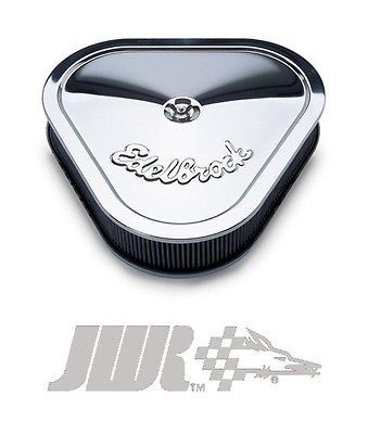 Edelbrock 1222 Pro Flo Chrome Triangular Air Cleaner / Filter