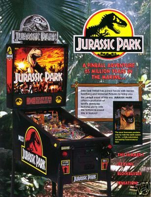 Data East Jurassic Park pinball sound speech rom set