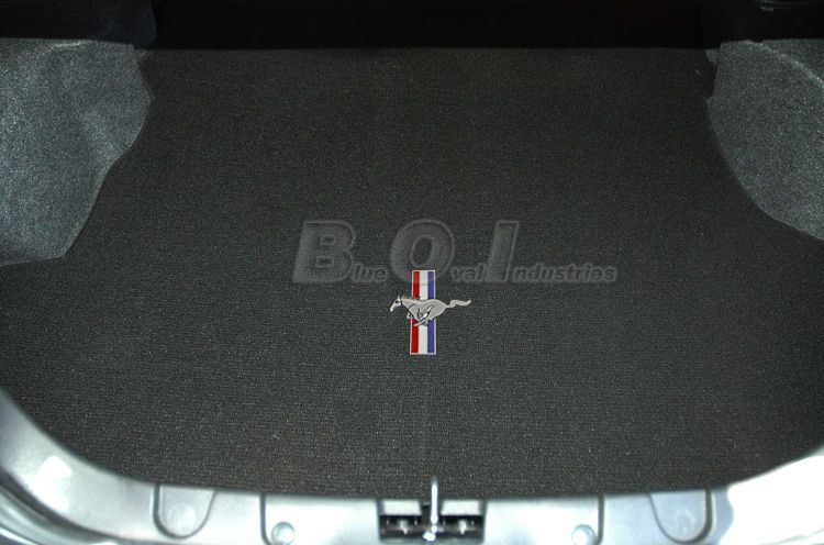 2010 2012 Mustang Black Lloyd Trunk Mat w/ Pony & Bars (Fits Ford