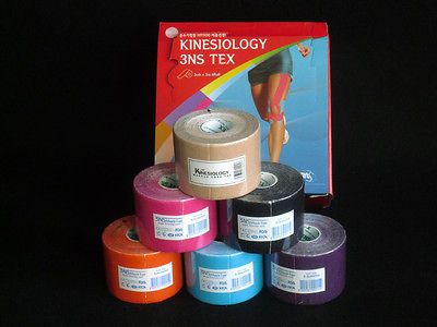 3NS Kinesiology Sports Muscle Care Tex Tape   12 rolls / 8 Colors