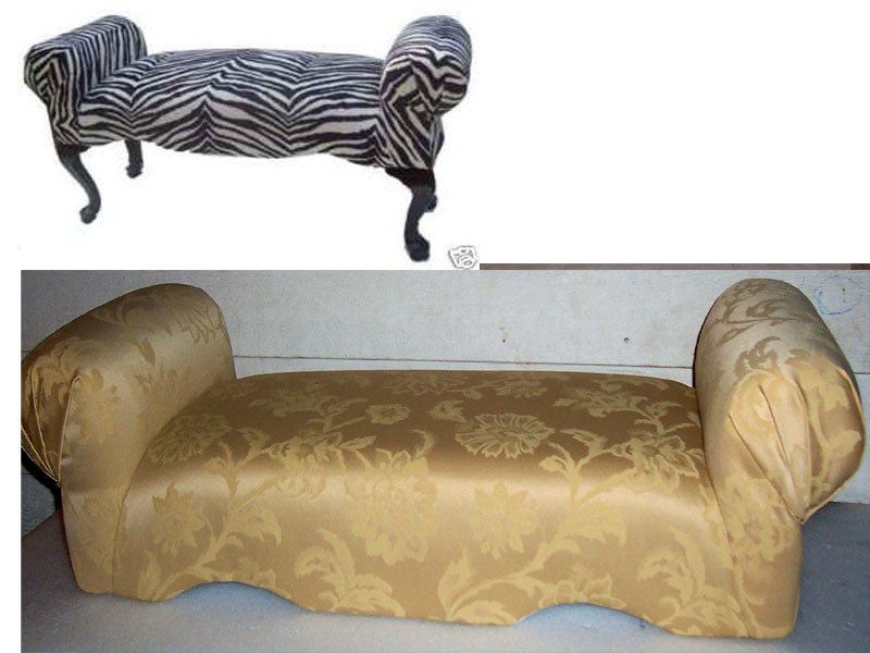 YELLOW GOLD VANITY SETTEE BEDROOM BENCH FURNITURE