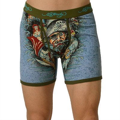 Ed Hardy Black Mens Pirates Unite Premium Boxer Brief