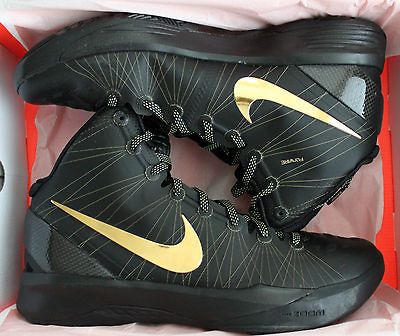 Zoom Hyperdunk Elite sz 13 Black Metallic Gold Premium Kobe LeBron NEW