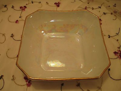 MZ Altrohlau CM R Czechoslovakia Luster Gold Gilt Serving Bowl Luster