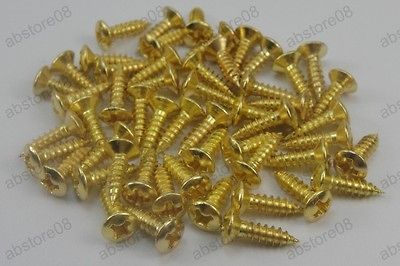 50*New Gold Pickguard Screw For Fender Strat