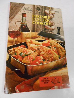 SUNBEAM 1970 PORTABLE ELECTRIC FRYPAN RECIPE COOKBOOK & INSTRUCTION