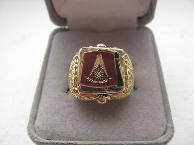 New Old Stock Mens Masonic Shriners Crest Ring