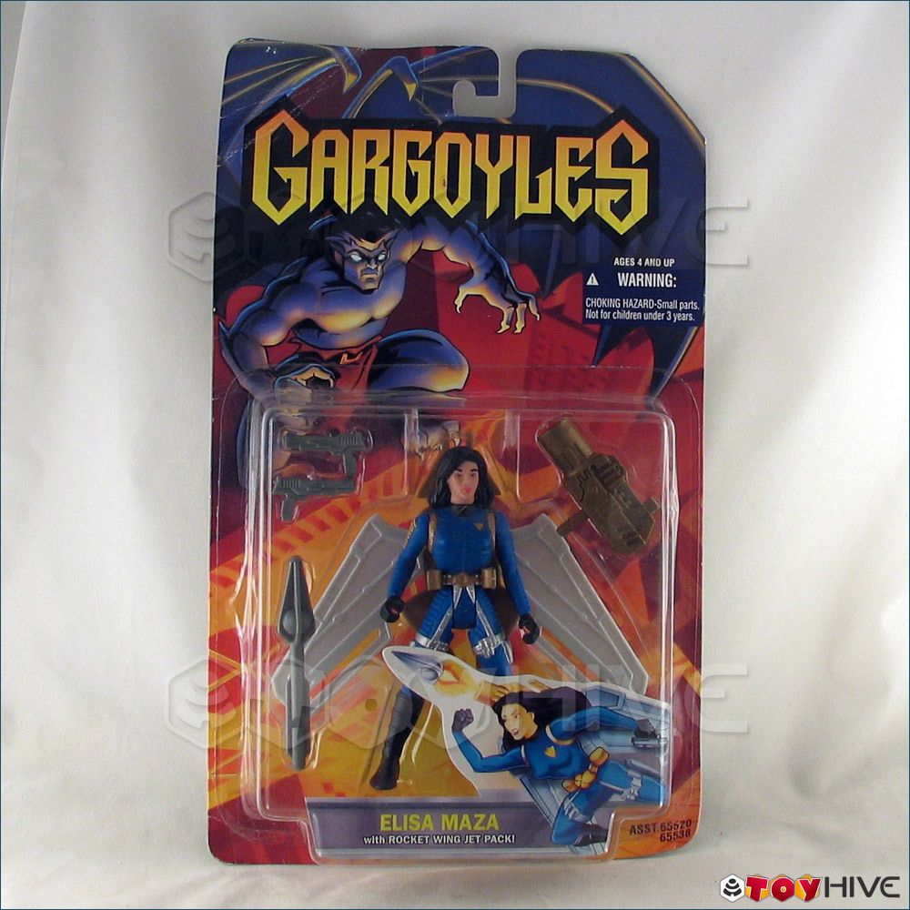 Disney Gargoyles Eliza Maza figure with Rocket Wing Jet Pack damaged