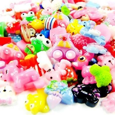 ML015 x Upick Mix Mini Resin Nail Art Cute Decals Flatback