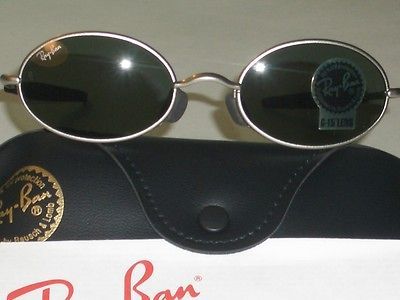 VINTAGE B&L RAY BAN W2389 YJAS GUNMETAL G15 OVAL ORBS AVIATOR