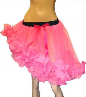 GRADUATING HEM RUFFLE TUTU SKIRT CAN CAN STYLE ONE SIZE 8   16